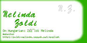 melinda zoldi business card